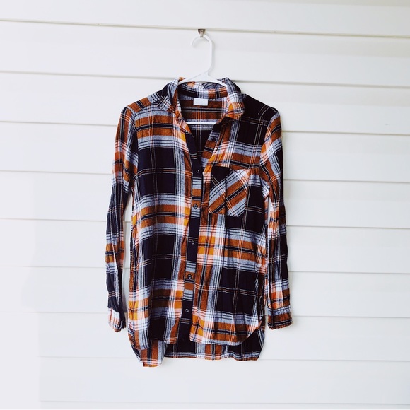 Oversized Plaid Button Down Flannel - Picture 2 of 5